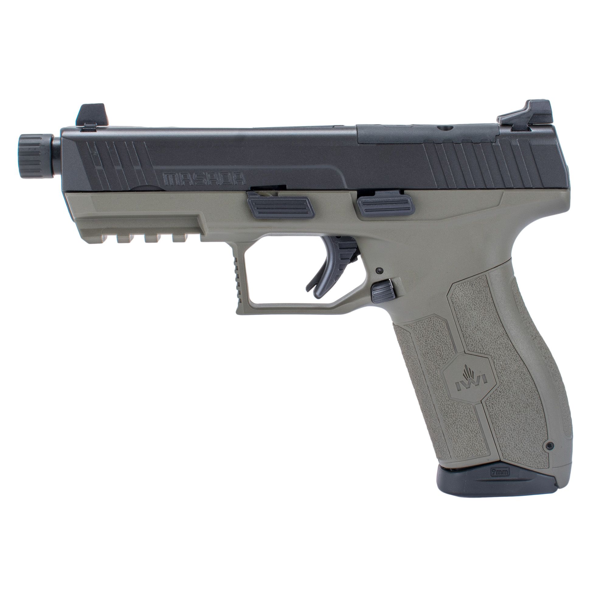 IWI MASADA OR 9MM 4.6″ THRD 17RD ODG