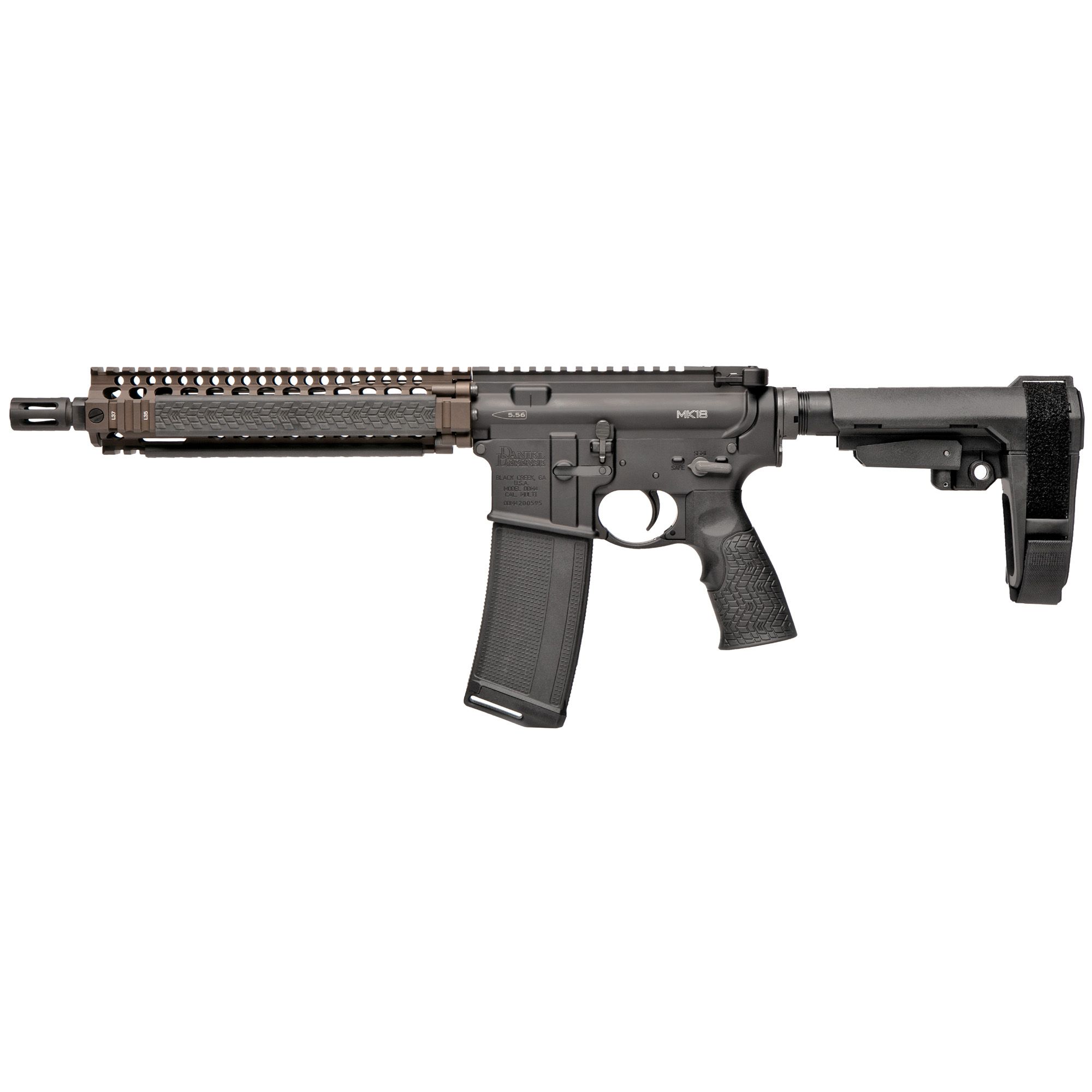 DD MK18 PISTOL 556 32RD 10.3″ FDE PB