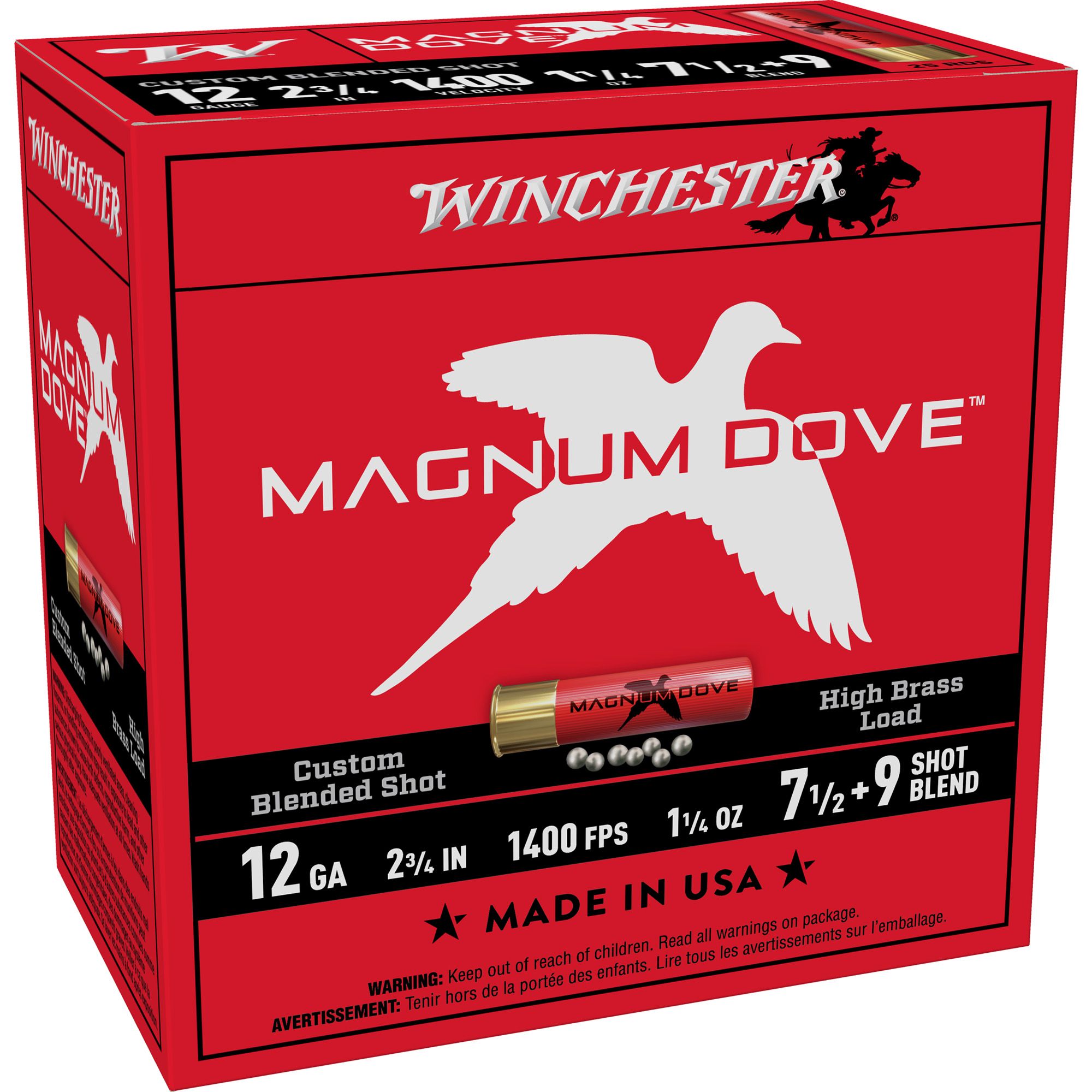 WIN MGNM DOVE 12GA 2.75″ #7.5 25/250
