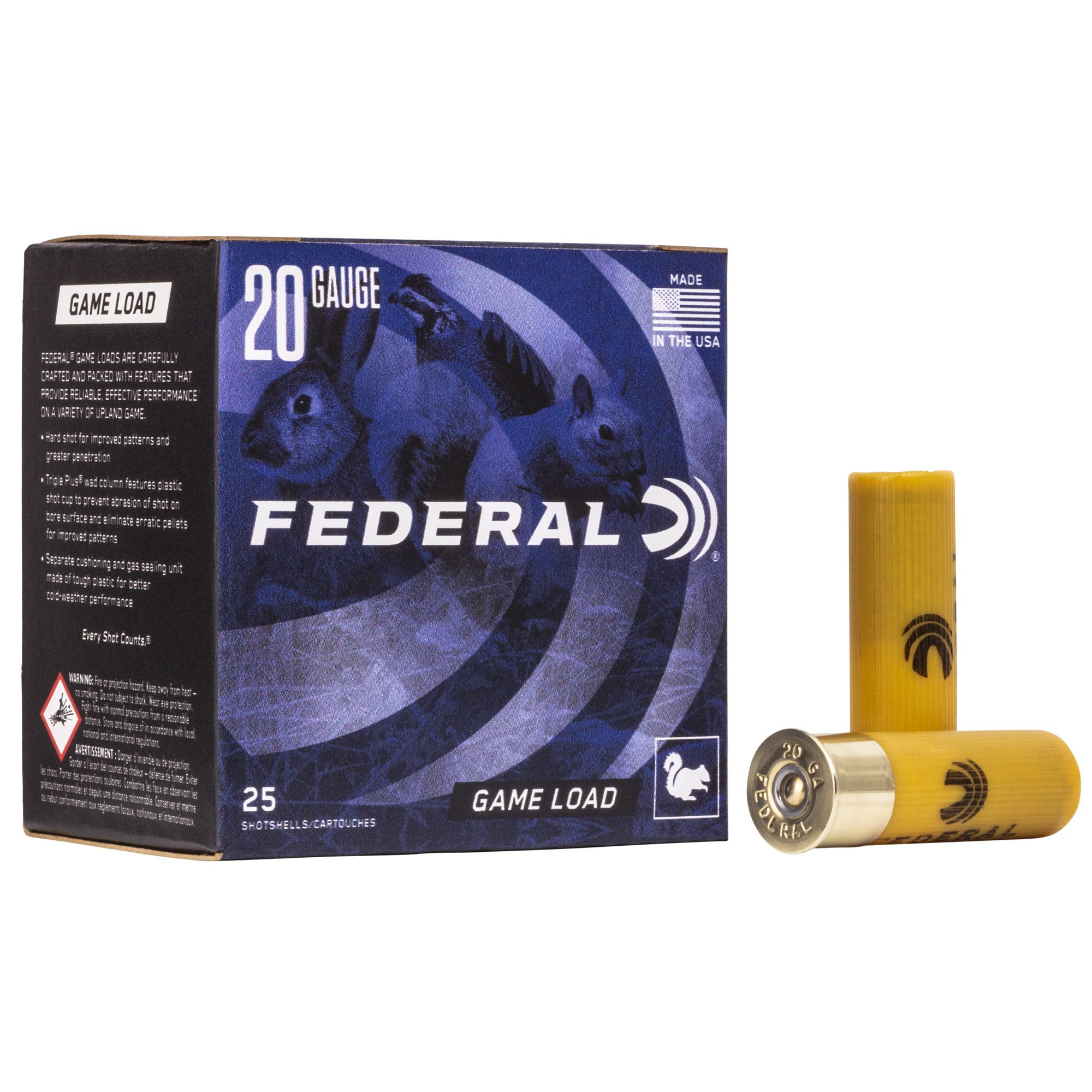 FED GAME LOAD 20GA 2 3/4″ #6 25/250
