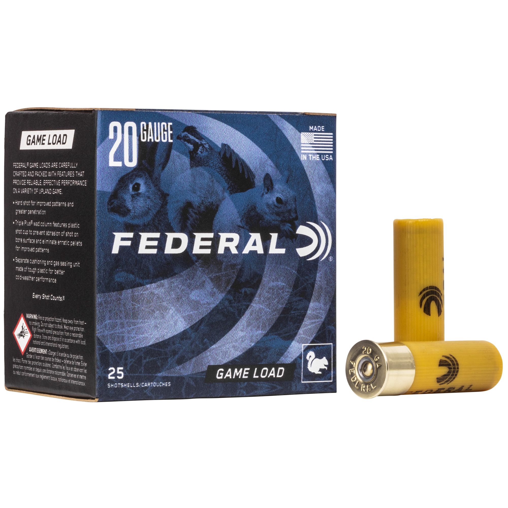 FED GAME LOAD 20GA 2 3/4″ #7.5 25/