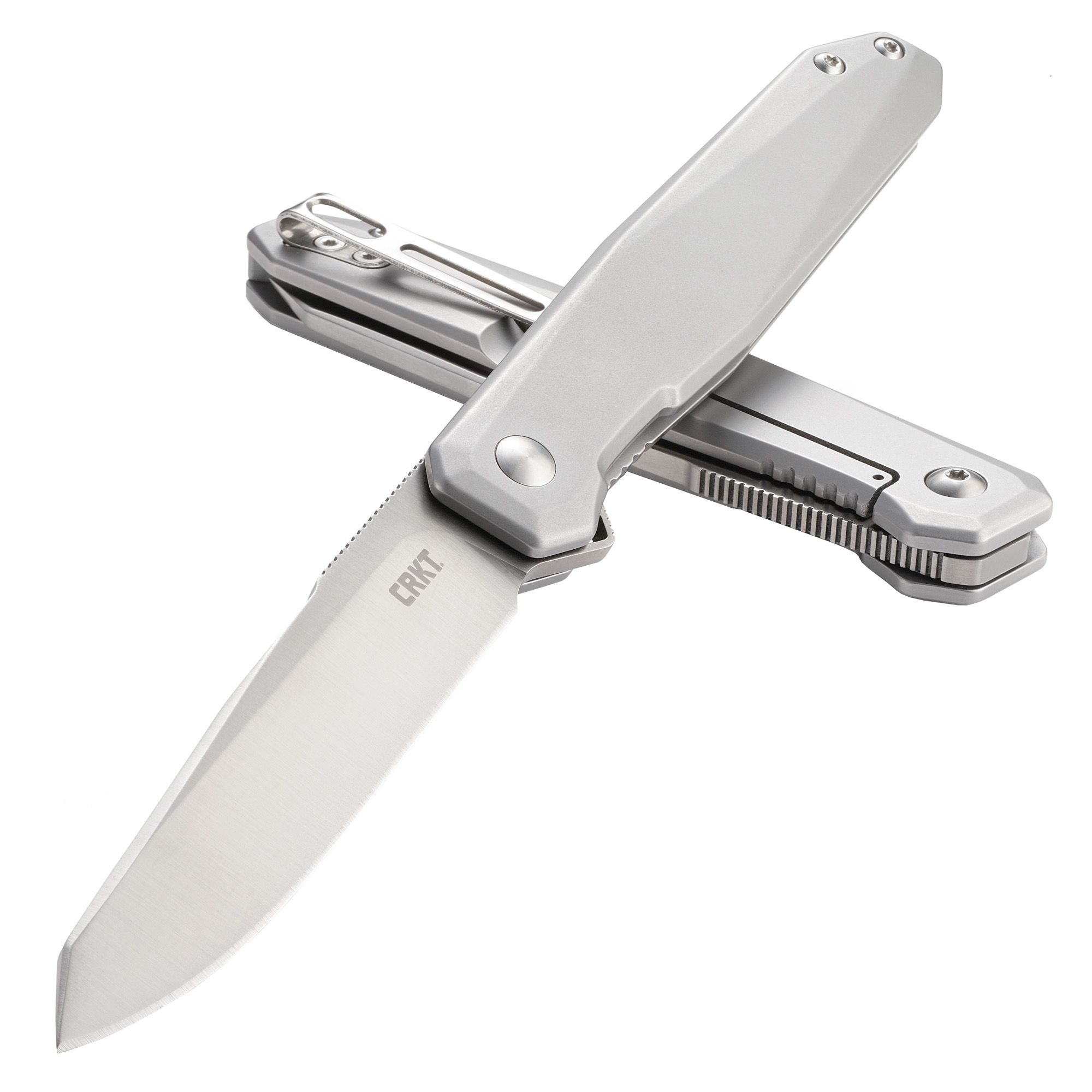 CRKT FACET SILVER 3.37″ PLAIN EDGE
