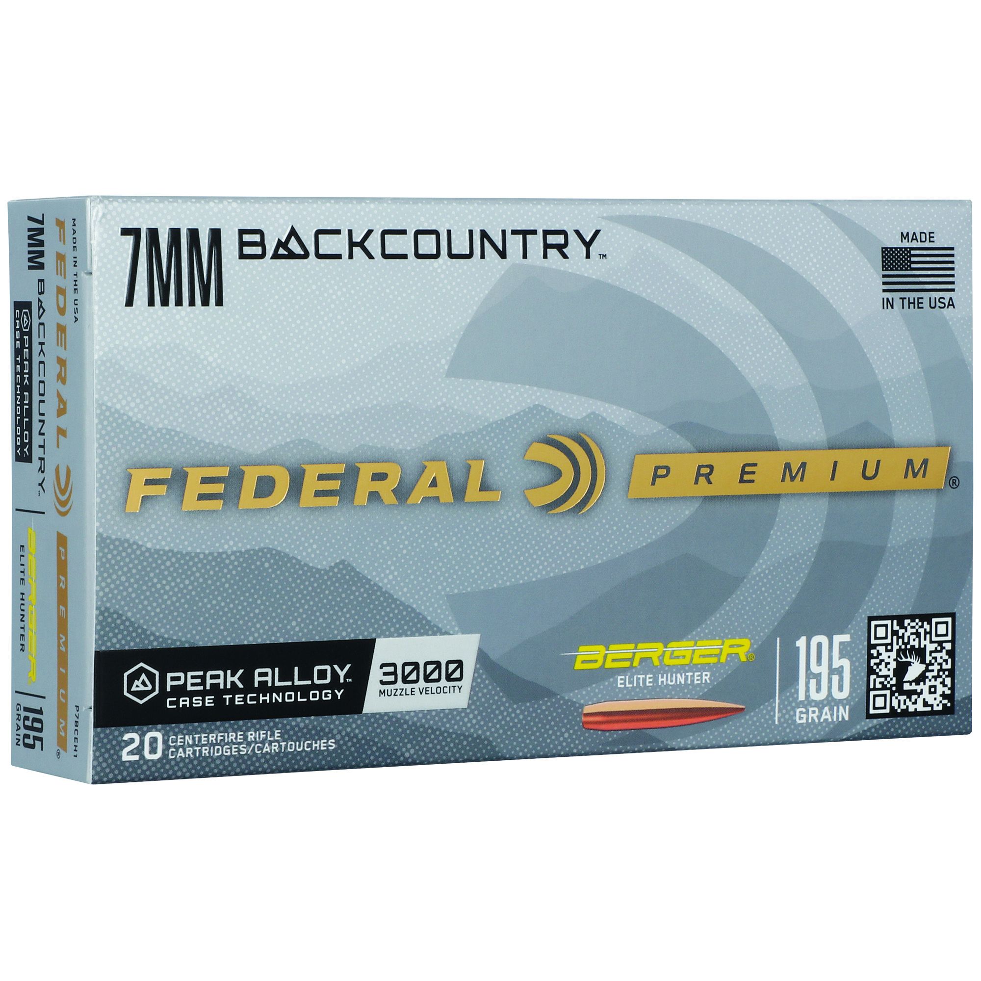 FED GLD MDL BERG 7MM BC 195GR 20/200
