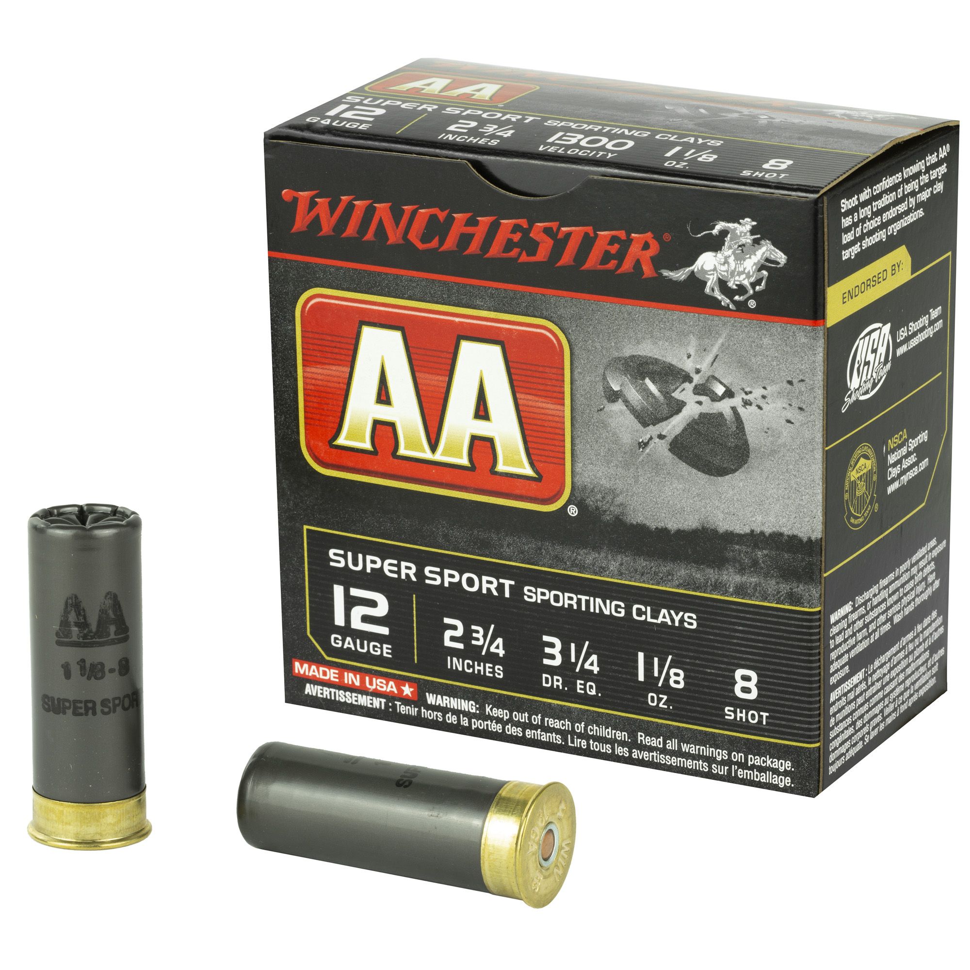 WIN AA SS 12GA 2.75″ #8 25/250