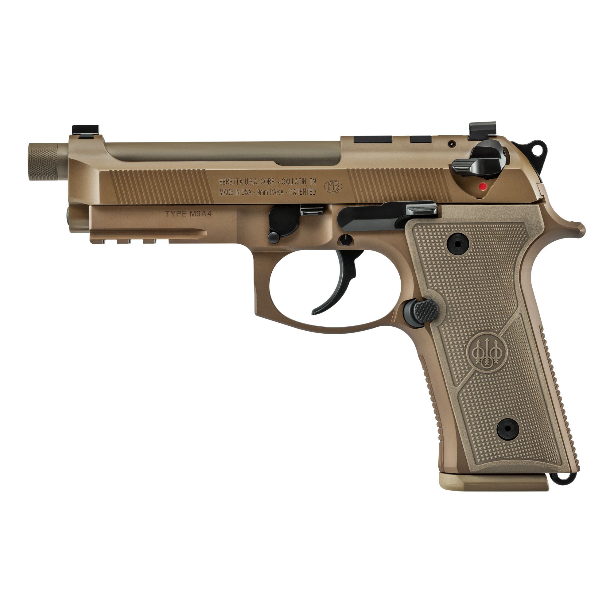 BERETTA M9A4 G CEN 9MM 4.8″ 10RD FDE