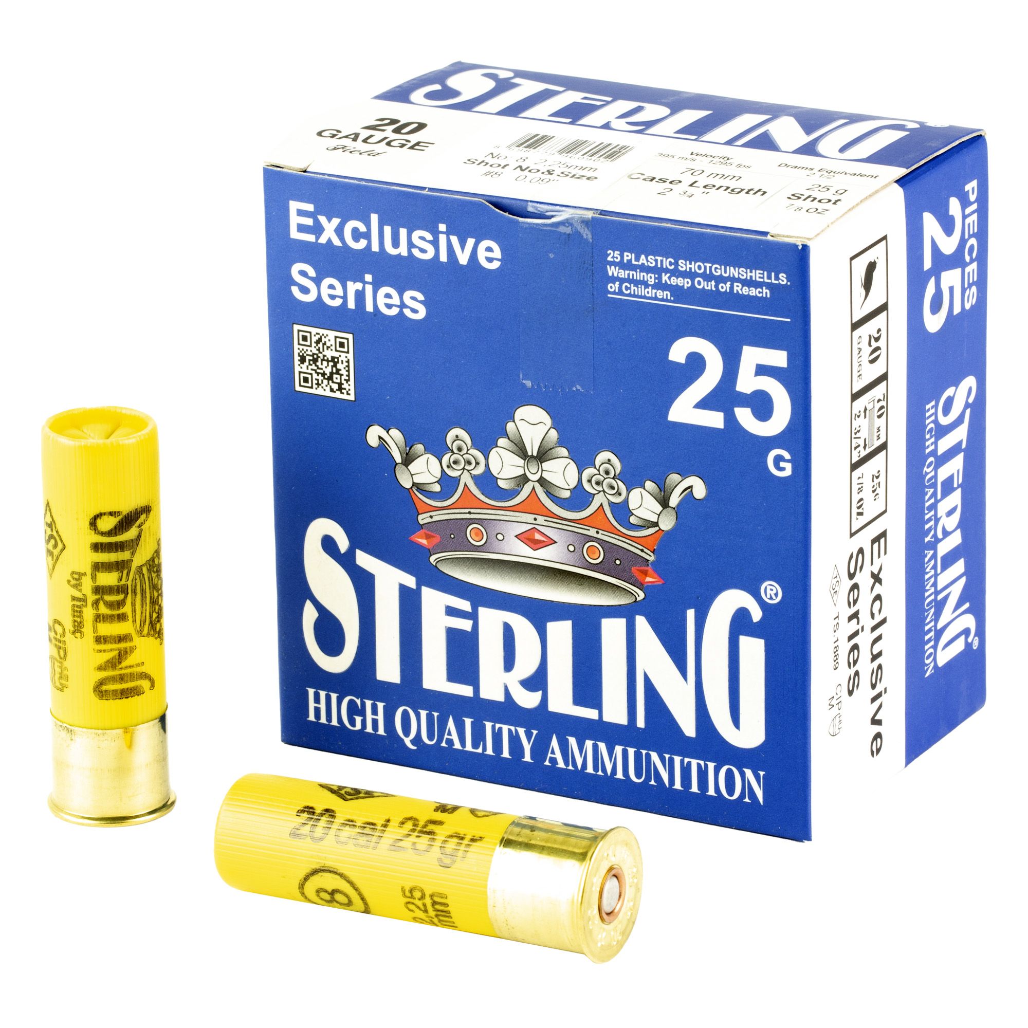 STERLING EXCLSV 20GA 2.75″ #8 25/250