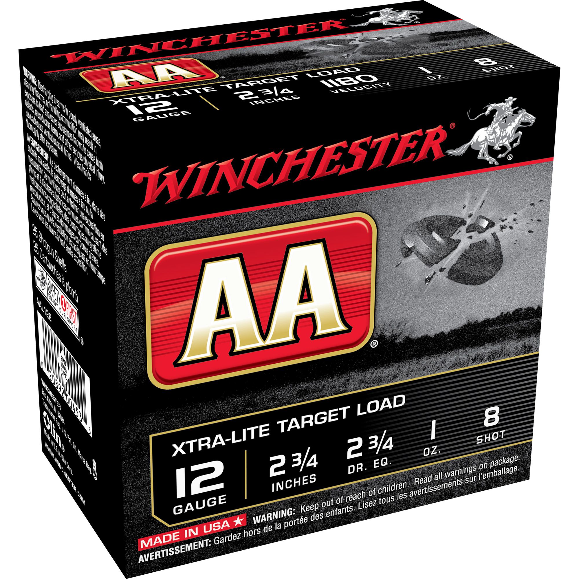 WIN AA EX-LIGHT 12GA 2.75″ #8 25/250