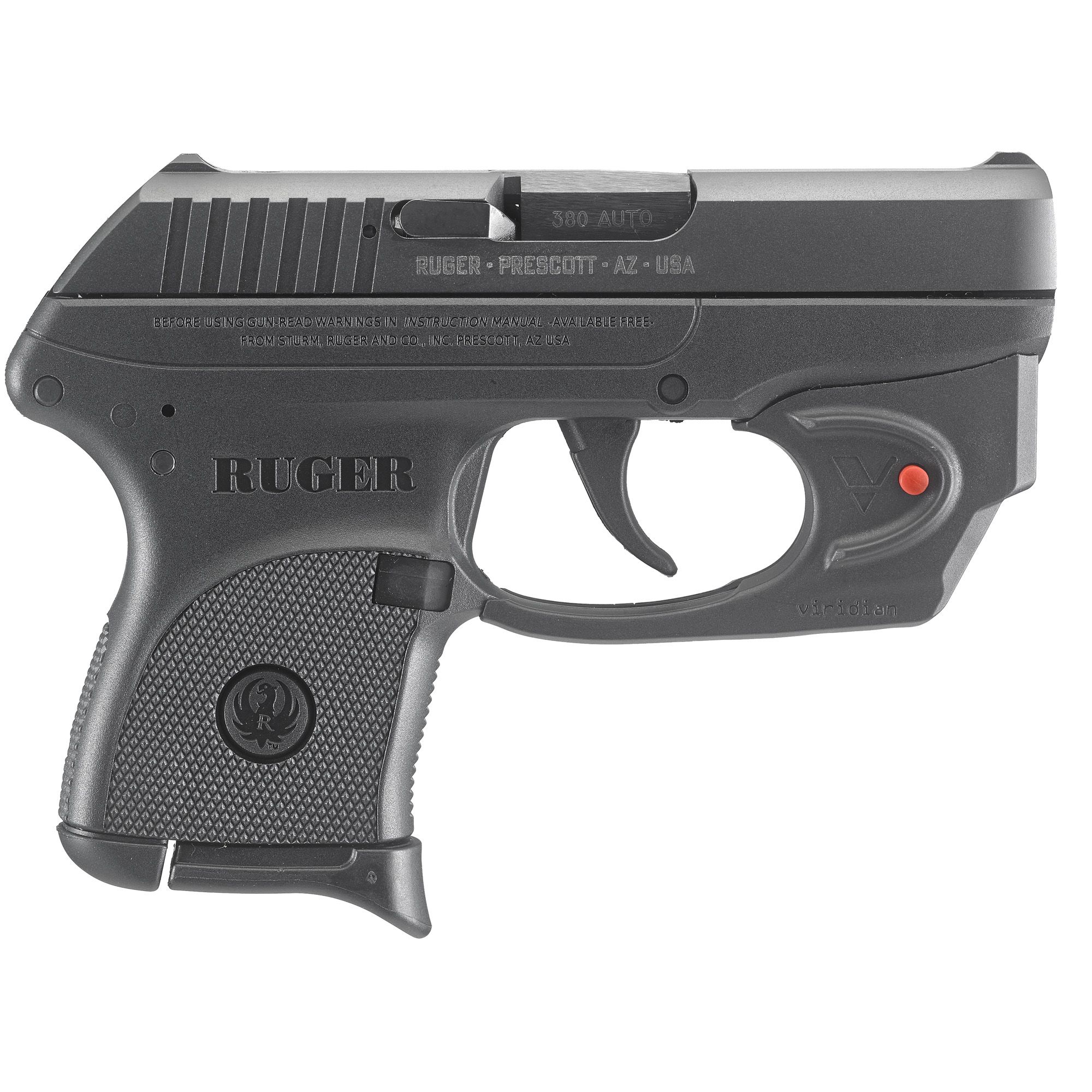 RUGER LCP 380ACP 2.75″ BLK 6RD W/LSR