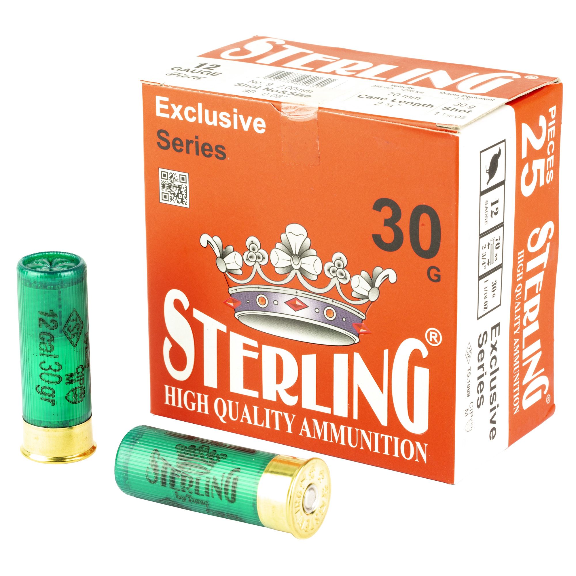 STERLING EXCLSV 12GA 2.75″ #9 25/250