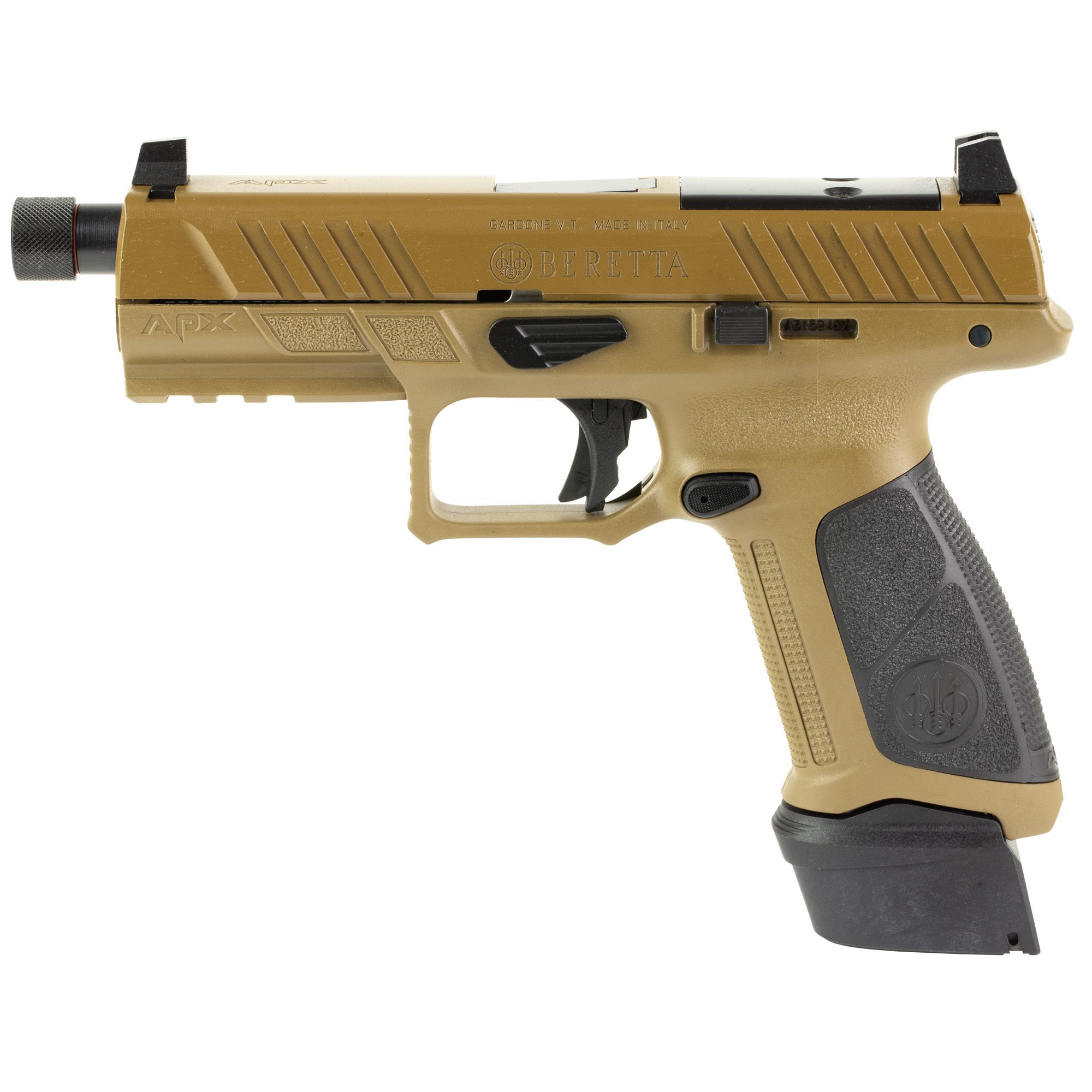 BERETTA APX A1 TAC 9MM 4.8″ 21RD FDE