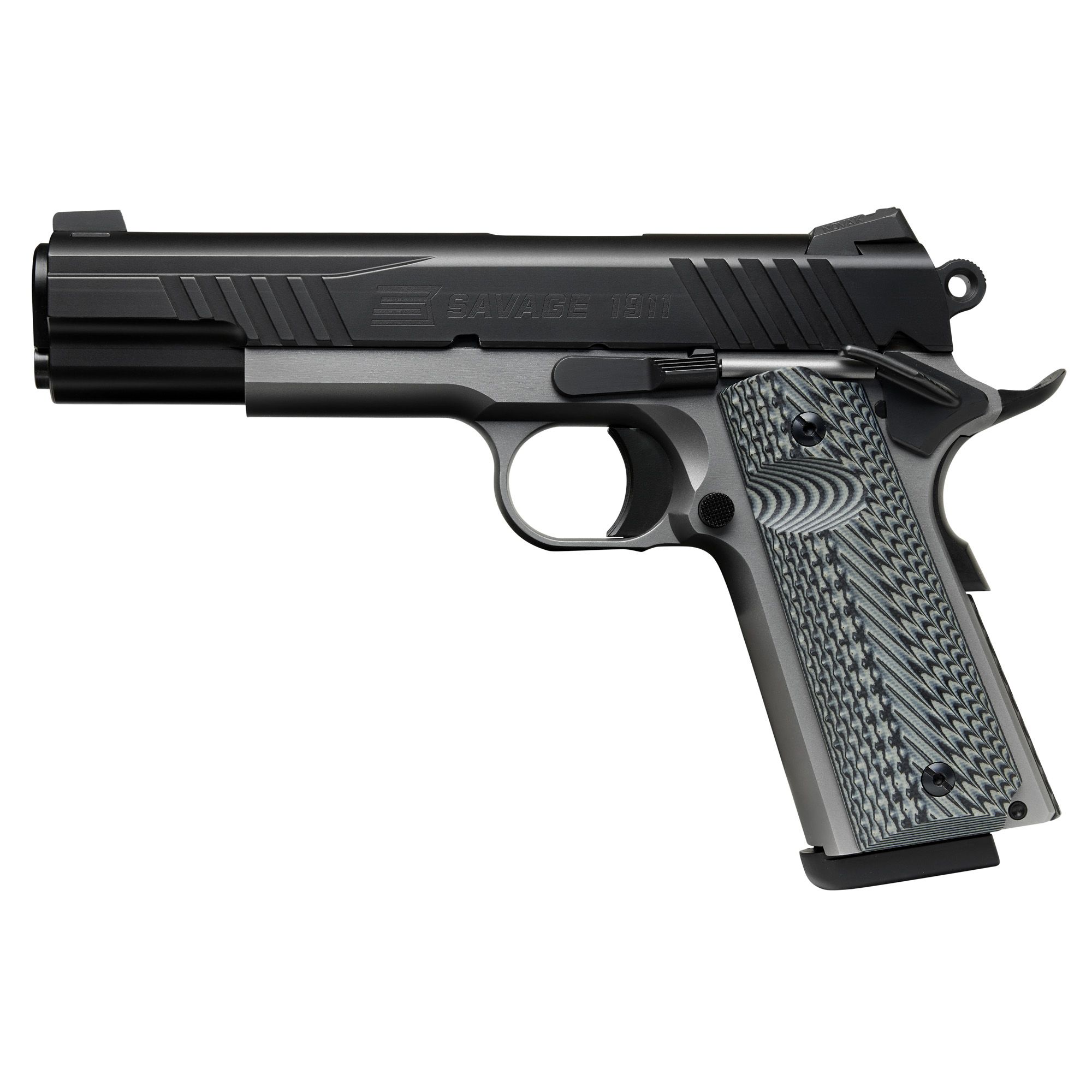 SAV 1911 9MM 5″ 10RD STS/BLK