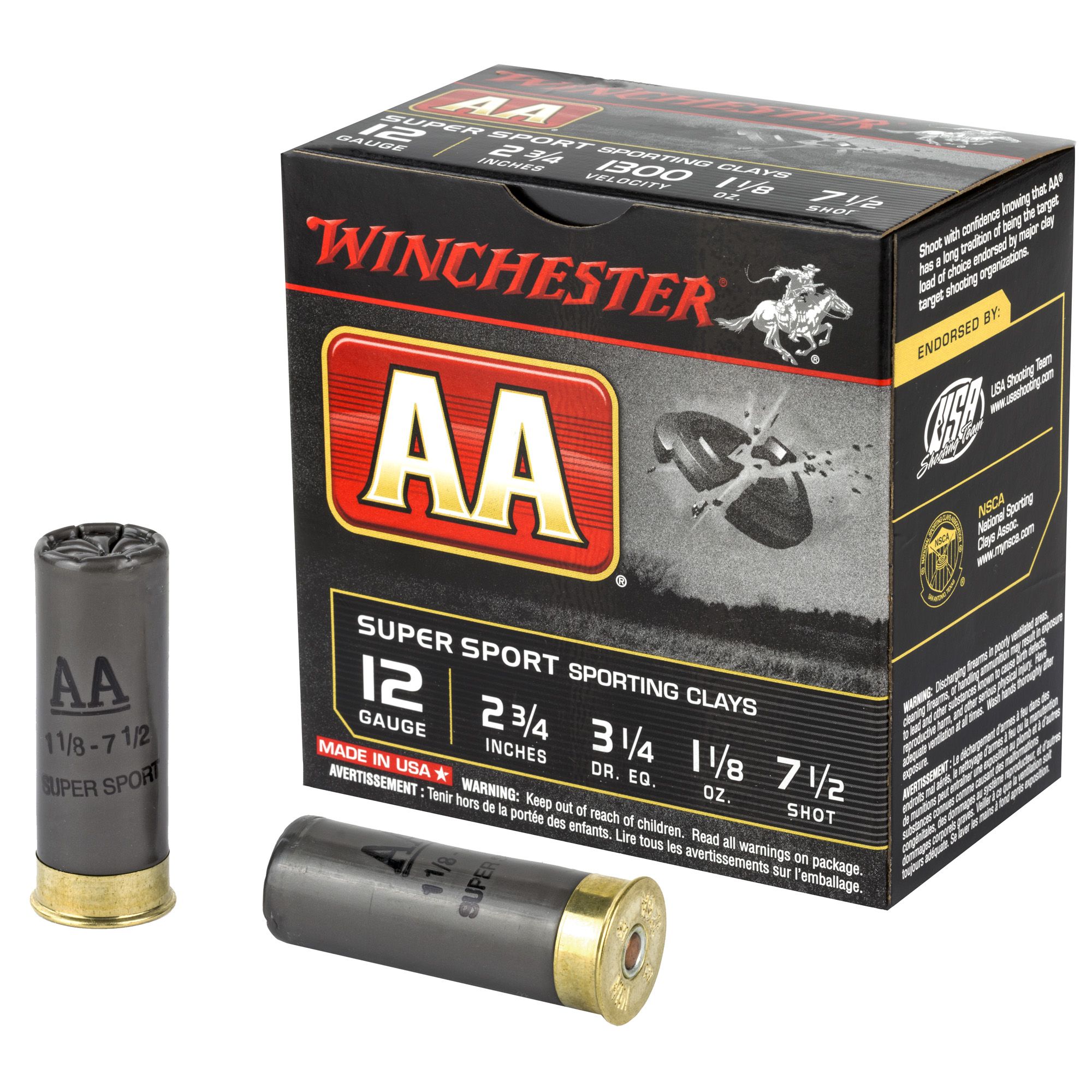 WIN AA SS 12GA 2.75″ #7.5 25/250