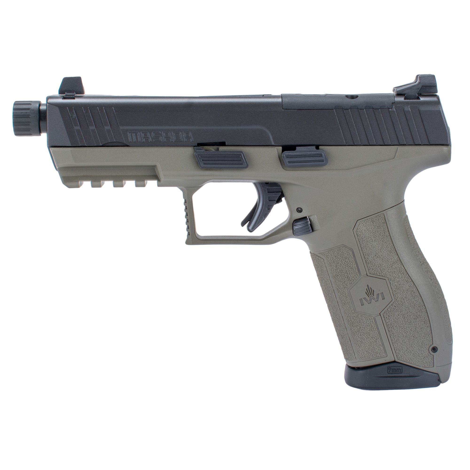 IWI MASADA OR 9MM 17RD ODG THRD NS
