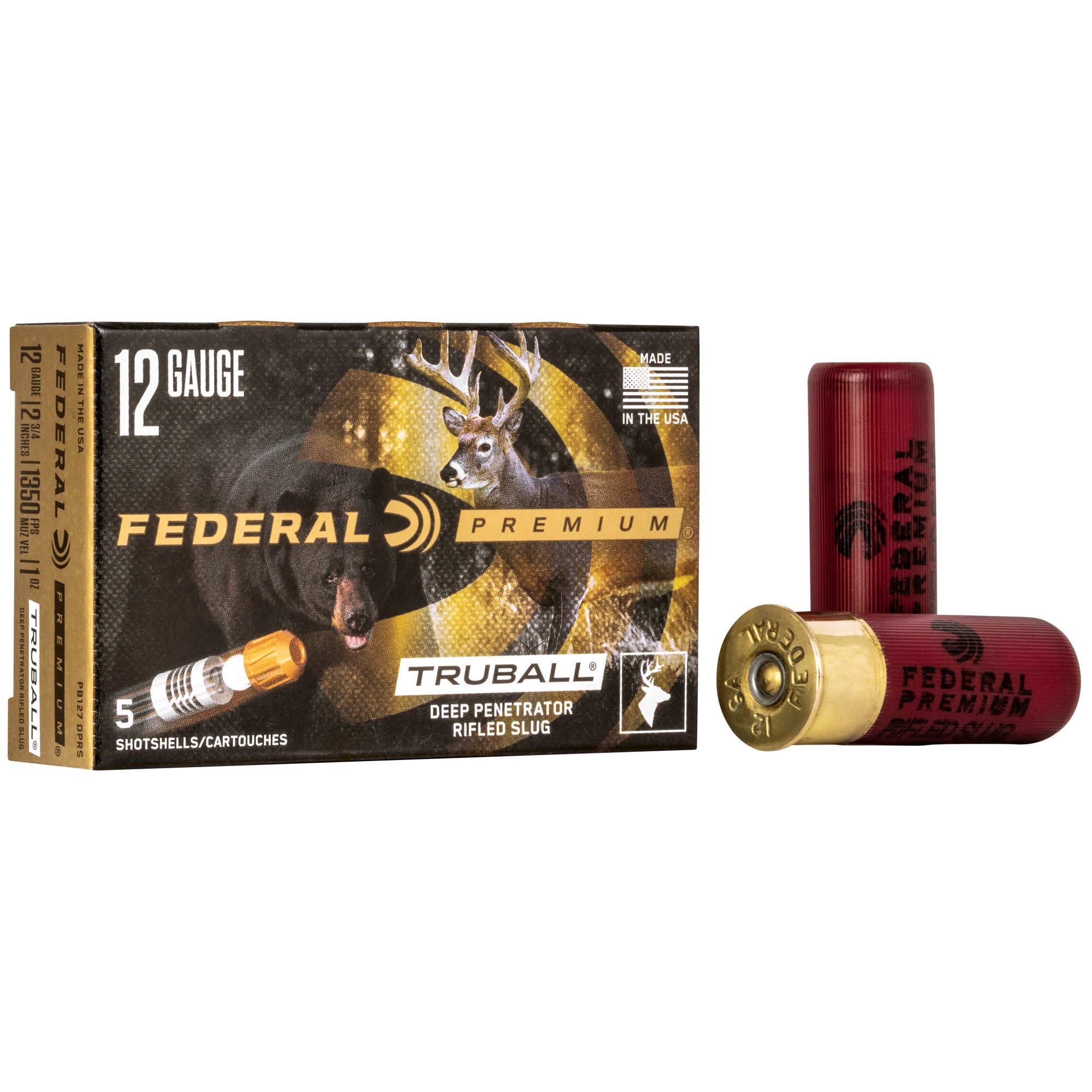 FED PRM 12GA 2.75″ TRUBALL SLG 5/250