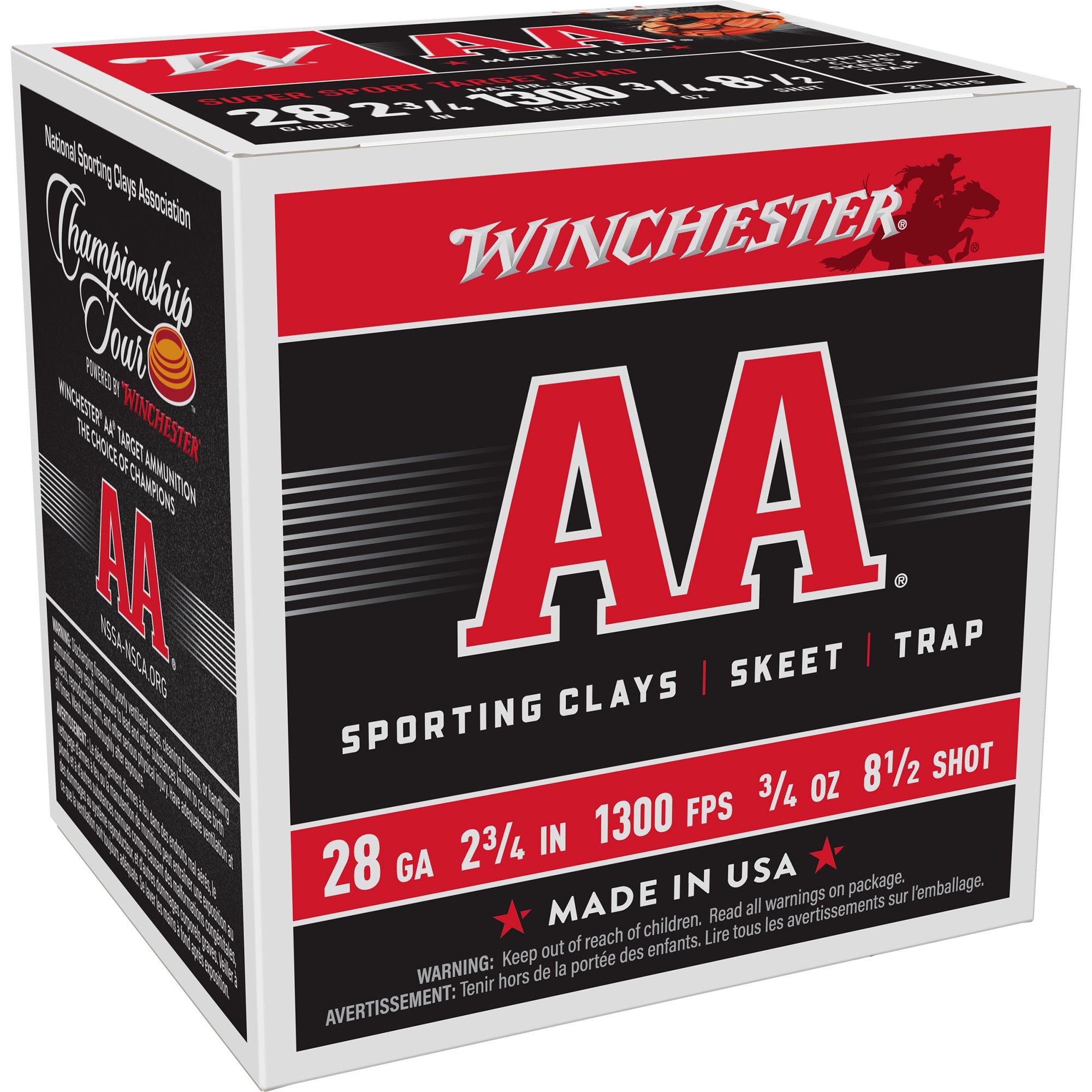 WIN AA SPR SPT 28GA 2-3/4″ #8 25/250