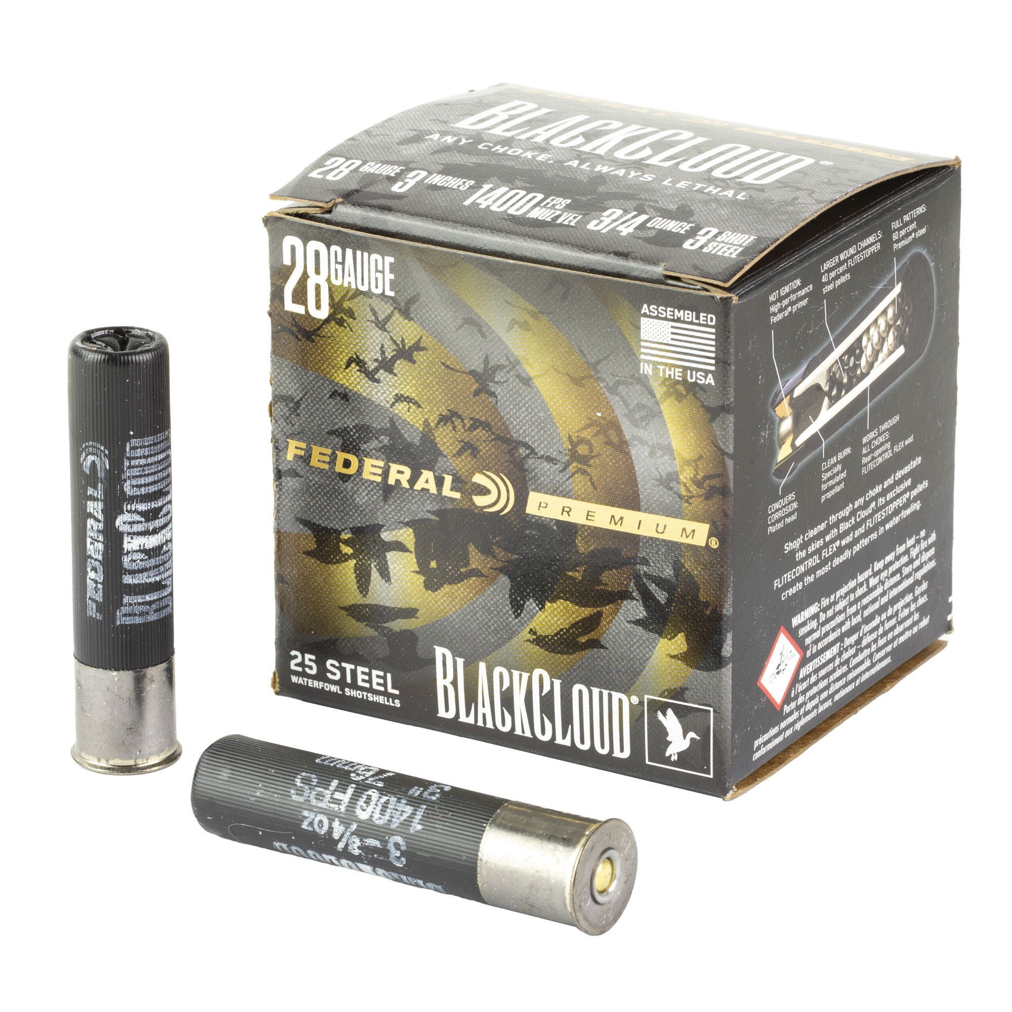 FED BLK CLOUD 28GA 3″ #3 25/250