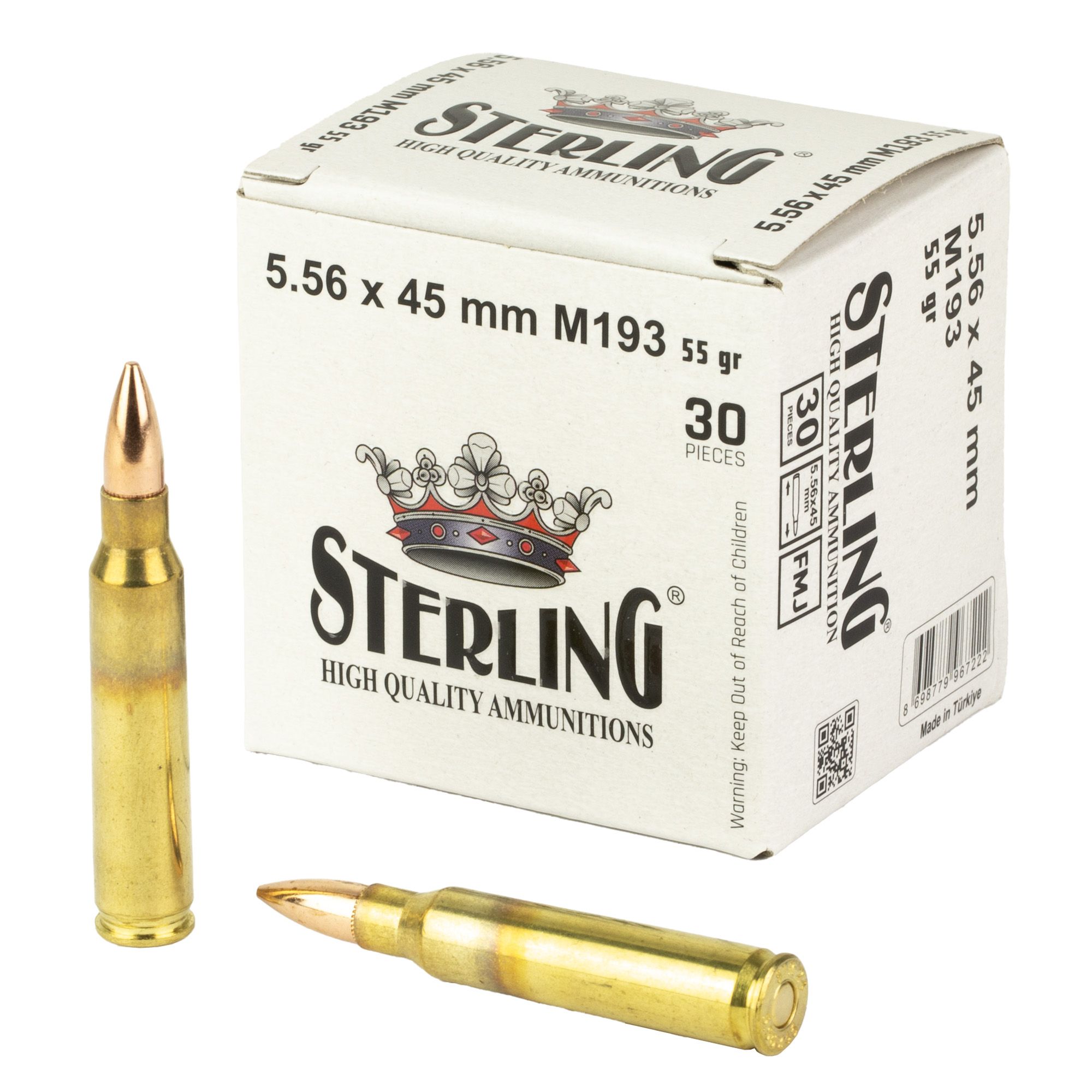 STERLING 5.56 M193 55GR FMJ 30/1500