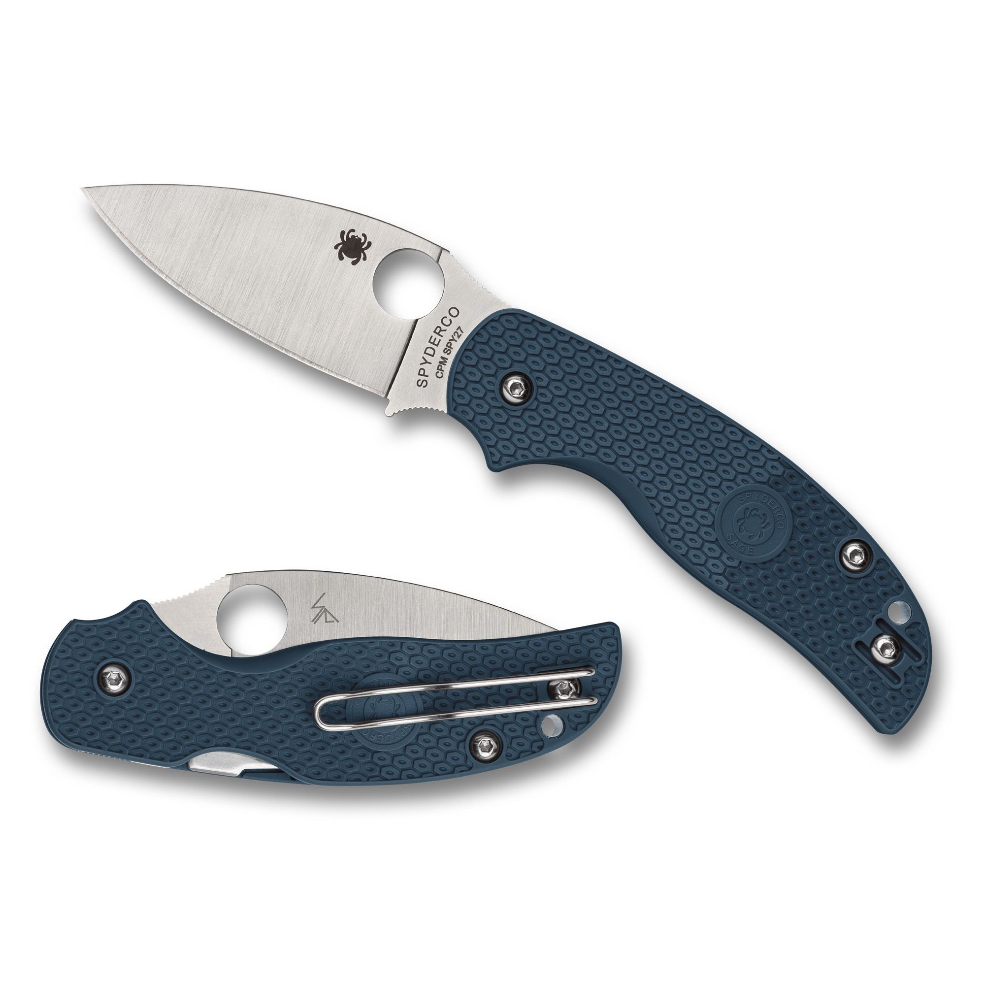 SPYDERCO SAGE 5 LTWT 3″ BLUE